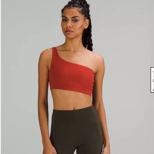 Ribbed Nulu Asymmetrical Yoga Bra Light Support, A/B Cup